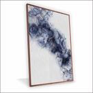 Quadro Fumaça Azul Canvas Com Vidro Quadro Fumaça Azul Canvas Com Vidro