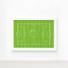 Quadro Futebol Kids Campo Moldura Branca 22x32cm