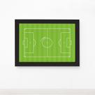 Quadro Futebol Kids Campo Moldura Preta 22x32cm