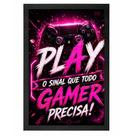 Quadro Gamer Decorativo A4 Play Neon LED Profissional Quadro Gamer Decorativo A4 Play Neon LED Profissional