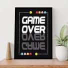 Quadro Gamer Game Over 45x34cm - com vidro Quadro Gamer Game Over 45x34cm - com vidro