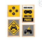 Quadro Gamer jogo online não tem pause gamer zone c/ moldura Quadro Gamer jogo online não tem pause gamer zone c/ moldura