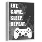 Quadro Gamer Lifestyle - Eat Game Sleep Repeat