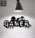 Quadro Gamer Mdf Preto