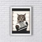 Quadro Gato Atirei O Pau Na Dona Chica 45x34cm Quadro Gato Atirei O Pau Na Dona Chica 45x34cm