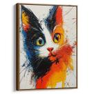 Quadro Gato das Cores Explosivas e Olhos Hipnóticos Quadro Gato das Cores Explosivas e Olhos Hipnóticos