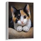 Quadro Gato de Olhos Encantadores e Curiosos