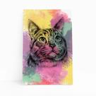 Quadro Gato Pets Animais Arte Aquarela Canvas 60x40cm Quadro Gato Pets Animais Arte Aquarela Canvas 60x40cm