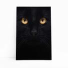 Quadro Gato Preto Animal Pet Minimalista Canvas 60X40Cm