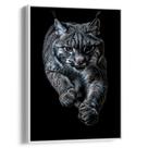 Quadro Gato Selvagem em Salto Noturno Quadro Gato Selvagem em Salto Noturno