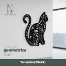 Quadro Gato Sentado Geométrico G12 Quadro Gato Sentado Geométrico G12