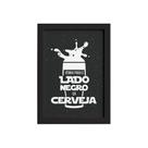 Quadro Geek Jedi Lado Negro Cerveja Moldura Preta 33x43cm
