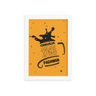Quadro Geek Jedi Padawan Cerveja Moldura Branca 22x32cm