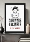 Quadro Geek Software Engineer Com Vidro e Moldura.png Tamanho:21cm x 30cm (A4)