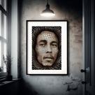 Quadro Geométrico Black Man 60x48cm