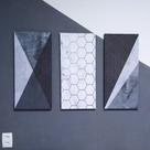 Quadro geometrico concreto decorativo