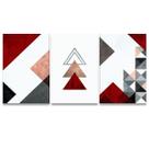 Quadro Geométrico Vermelho Abstrato Sala Kit Nicho Quarto Quadro Geométrico Vermelho Abstrato Sala Kit Nicho Quarto