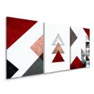 Quadro Geométrico Vermelho Abstrato Sala Kit Nicho Quarto Quadro Geométrico Vermelho Abstrato Sala Kit Nicho Quarto