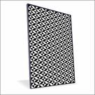 Quadro Geométricos Preto &amp Branco Canvas Com Vidro