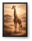Quadro Girafa Africana Sofisticada Ao Pôr Do Sol 30x42cm Quadro Girafa Africana Sofisticada Ao Pôr Do Sol 30x42cm