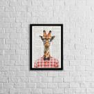 Quadro Girafa Intelectual 24x18cm - com vidro