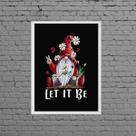 Quadro Gnomo Zen Let It Be 24x18cm - com vidro