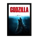 Quadro Godzilla Arte Estilo Tubarão Filme Poster Moldurado Quadro Godzilla Arte Estilo Tubarão Filme Poster Moldurado
