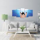 Quadro Goku Genki Dama Mosaico Dragon Ball 5 Peças Quadro Goku Genki Dama Mosaico Dragon Ball 5 Peças