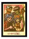Quadro Gorillaz Banda Rock Arte Poster Moldurado