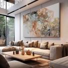 Quadro Grande Sala Decorativo Abstrato Elegante Luxo