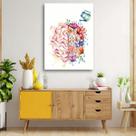 Quadro Grande Terapia Mente Consultorio Tela Madeira e Tecido Grande 60x90 Quadro Grande Terapia Mente Consultorio Tela Madeira e Tecido Grande 60x90