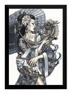 Quadro Gueisha Gueixa Arte Dragão Oriental Poster Moldurado Quadro Gueisha Gueixa Arte Dragão Oriental Poster Moldurado