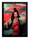 Quadro Gueisha Leque Oriental Arte Poster Moldurado Quadro Gueisha Leque Oriental Arte Poster Moldurado