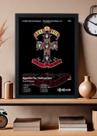 Quadro Guns N' Roses Appetite for Destru. (Dark) Com Vidro Tamanho:21cm x 30cm (A4)