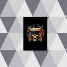 Quadro Guns N' Roses Caveira 24x18cm