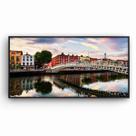 Quadro Hapenny Bridge Ponte Canvas Flutuante Preto 100x50cm