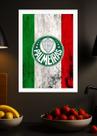 Quadro História Palmeiras com Vidro e Moldura Branca Tam:A4