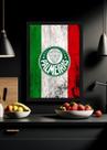 Quadro História Palmeiras com Vidro e Moldura Preta Tam:A4 Quadro História Palmeiras com Vidro e Moldura Preta Tam:A4