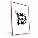 Quadro Home Sweet Home Canvas Com Vidro