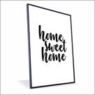 Quadro Home Sweet Home Vinil Com Vidro