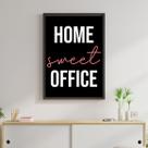 Quadro Home Sweet Office 24x18cm - com vidro