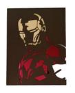 Quadro Homem de Ferro 29x38 Cm Bronze / Vermelho Es/ Dourado