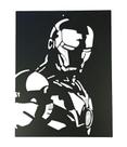Quadro Homem de Ferro 29x38 Cm Preto