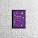 Quadro HoOponopono Te Amo Roxo 33x24cm - com vidro