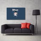 Quadro Humor Batman decorativo com Tela de Tecido