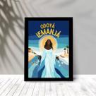 Quadro Iemanjá - Saudação Odoyá 24x18cm - com vidro