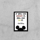 Quadro If You Can Dream It, You Can Do It - Walt Disney 45x34cm - com vidro