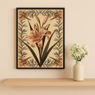 Quadro Ilustração Flor Vintage 33x24cm Mold Preta Quadro Ilustração Flor Vintage 33x24cm Mold Preta
