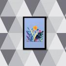 Quadro Ilustração Flores do Campo 24x18cm - com vidro