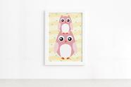 Quadro Infantil Coruja Baby Moldura Branca 22x32cm